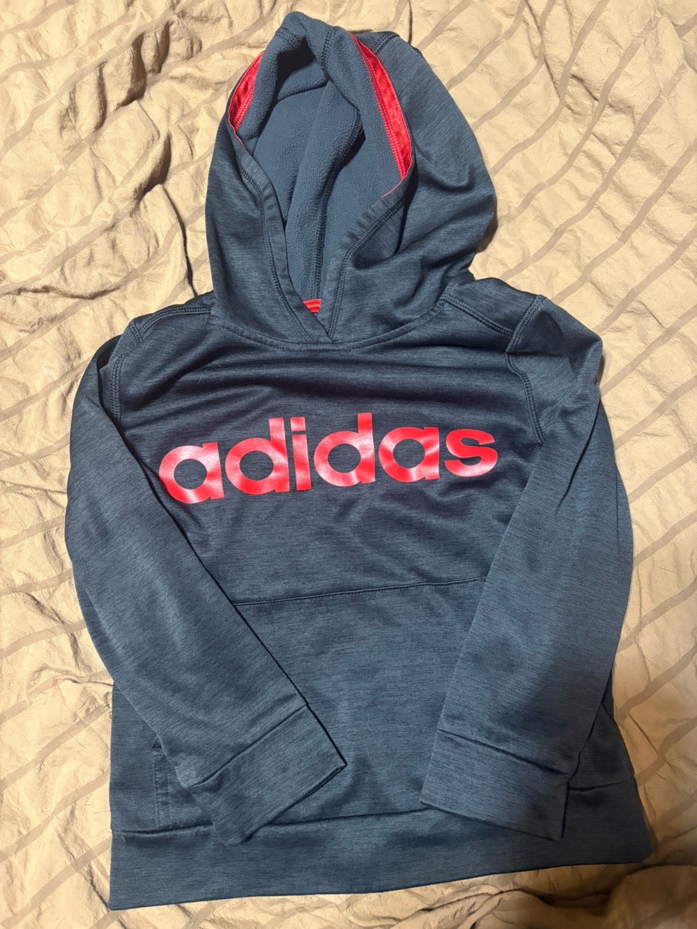 adidas Navy Crewneck Sweater with Red Logo